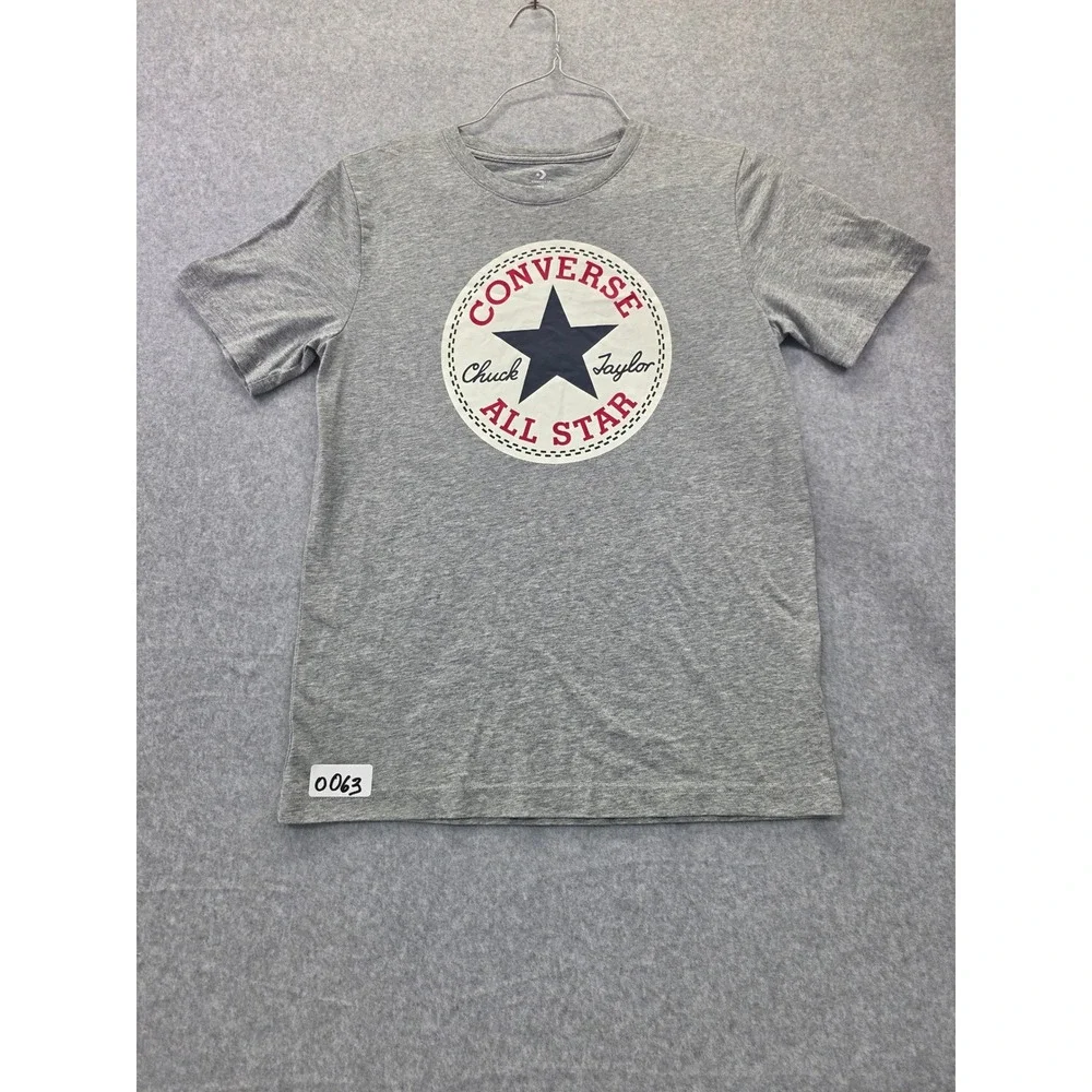Converse Chuck Taylor All Star Graphic Tee Gray Boys XL 13-15 YRS Short Sleeve